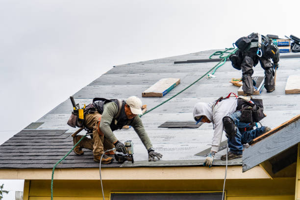 Professional Roofing technician working in North Branch, NY